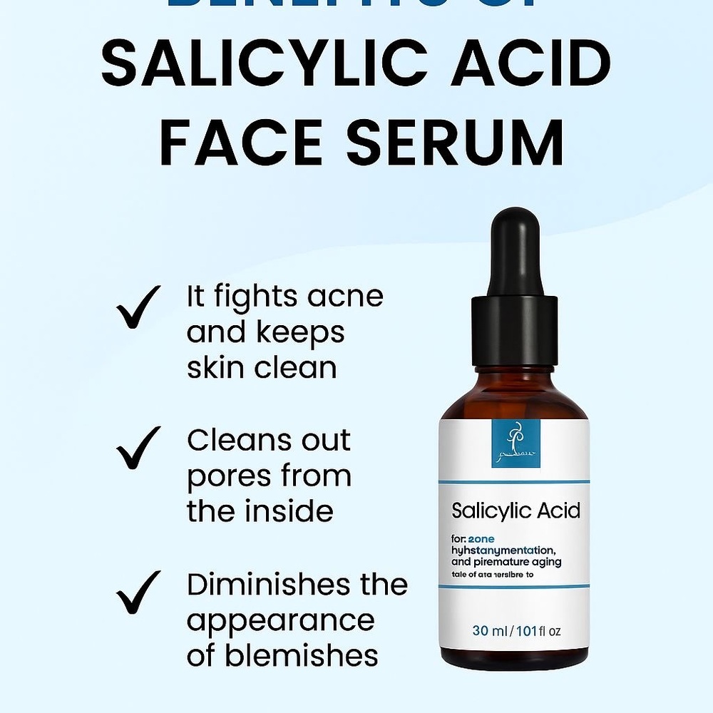 Salicylic Acid Face Serum by - Brown and Black